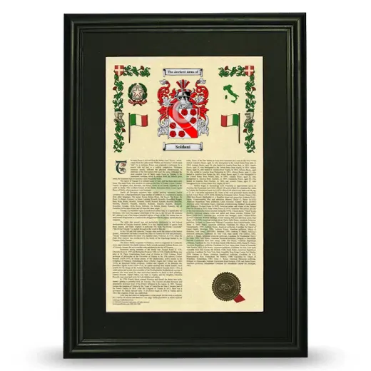 Soldani Deluxe Armorial Framed - Black