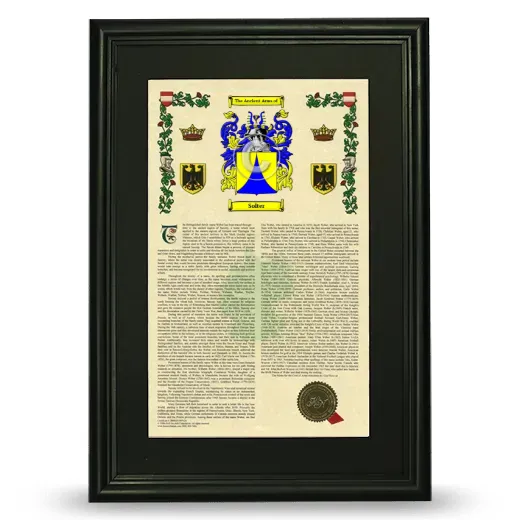 Solter Deluxe Armorial Framed - Black