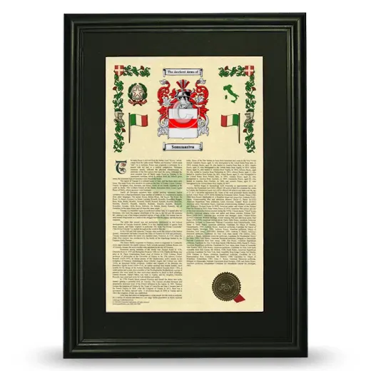 Sommariva Deluxe Armorial Framed - Black