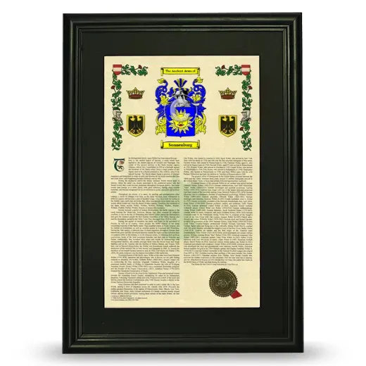 Sonnenburg Deluxe Armorial Framed - Black