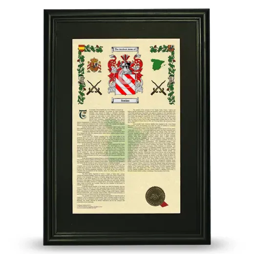Sorias Deluxe Armorial Framed - Black