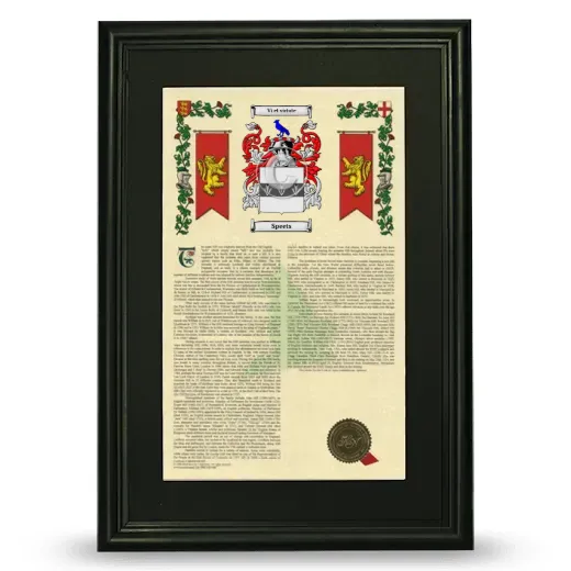Speets Deluxe Armorial Framed - Black