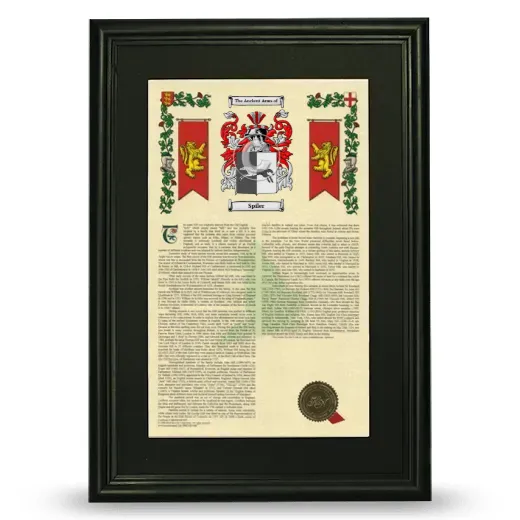 Spiler Deluxe Armorial Framed - Black