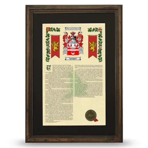 Springett Deluxe Armorial Framed - Brown