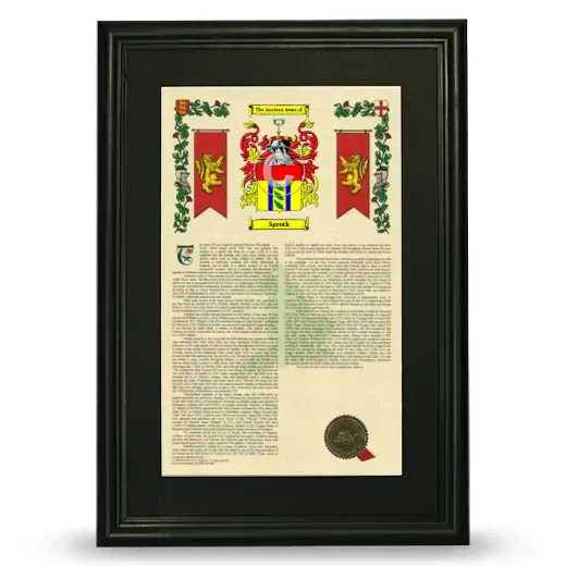 Sprock Deluxe Armorial Framed - Black