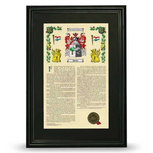Sprous Deluxe Armorial Framed - Black