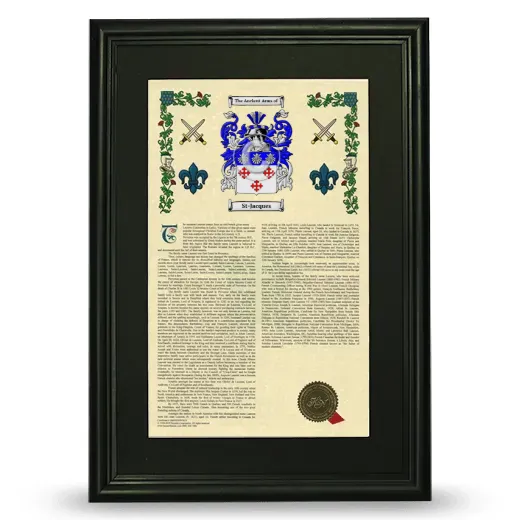 St-Jacques Deluxe Armorial Framed - Black