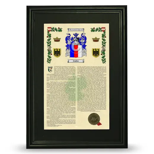 Staiber Deluxe Armorial Framed - Black