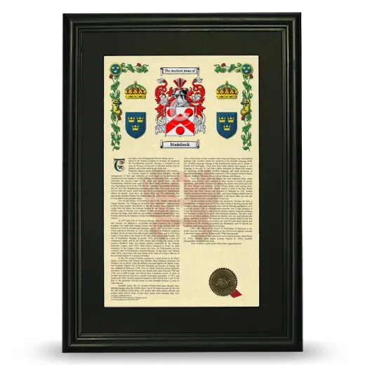 Stainback Deluxe Armorial Framed - Black