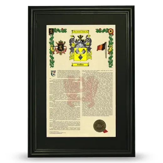 Stallins Deluxe Armorial Framed - Black