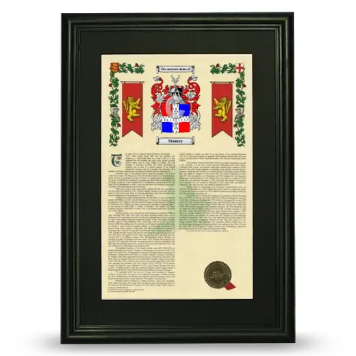 Stamey Deluxe Armorial Framed - Black