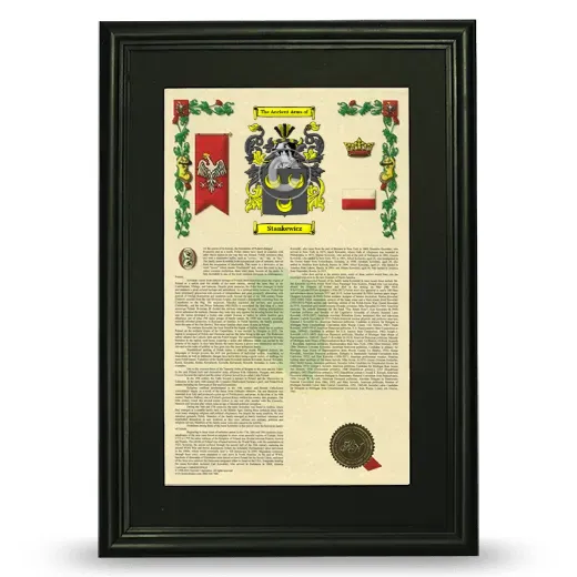 Stankewicz Deluxe Armorial Framed - Black