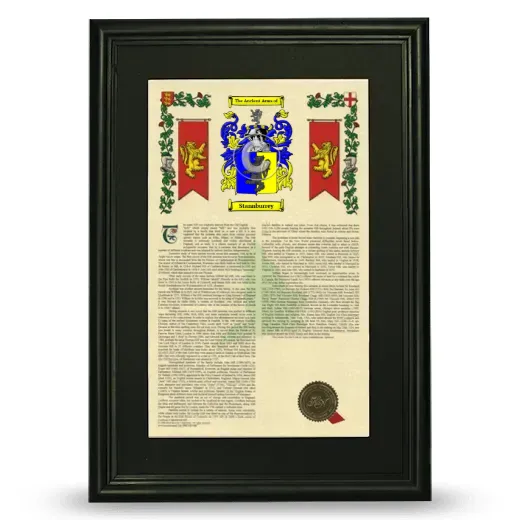 Stannburrey Deluxe Armorial Framed - Black