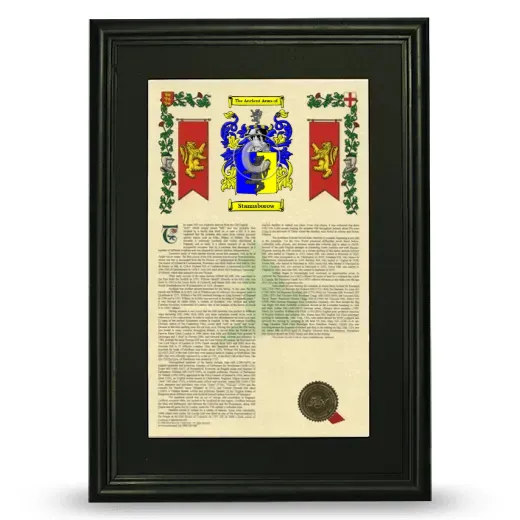 Stannsborow Deluxe Armorial Framed - Black