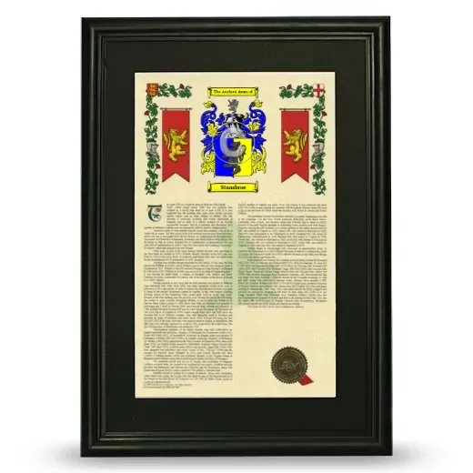 Stansbroe Deluxe Armorial Framed - Black