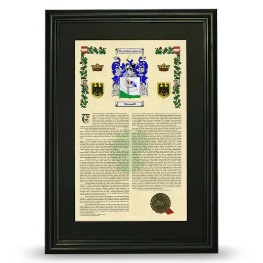 Stansell Deluxe Armorial Framed - Black