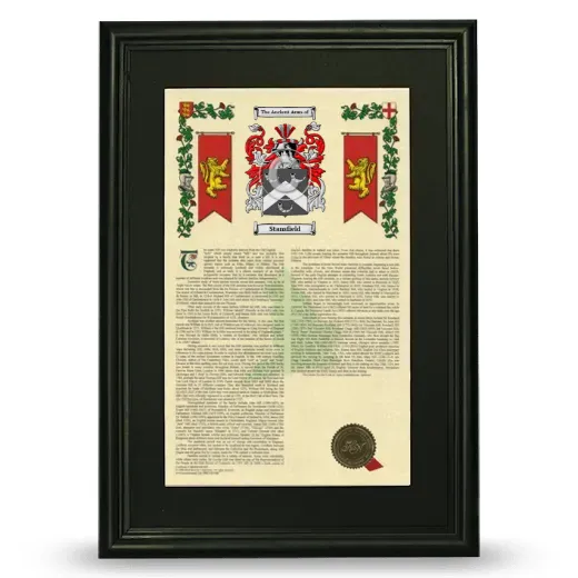 Stansfield Deluxe Armorial Framed - Black