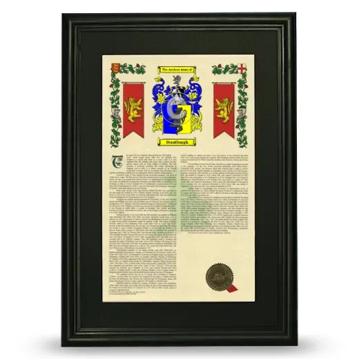 Stantburgh Deluxe Armorial Framed - Black