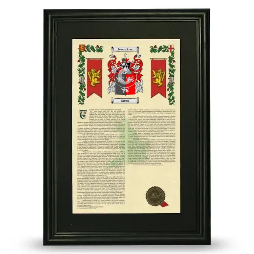 Steers Deluxe Armorial Framed - Black