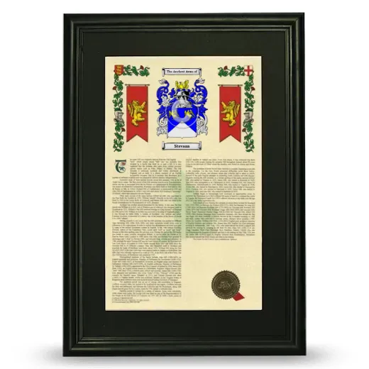 Stevans Deluxe Armorial Framed - Black