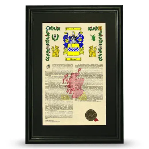 Stewart' Deluxe Armorial Framed - Black