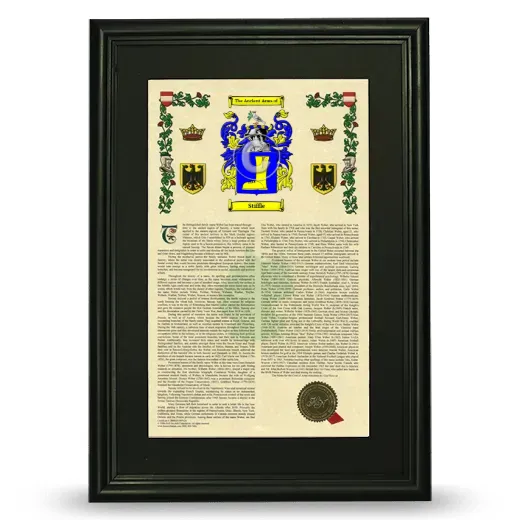 Stiffle Deluxe Armorial Framed - Black