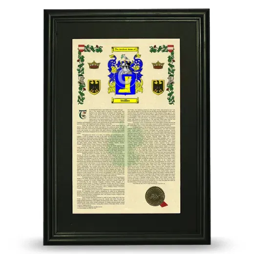 Stiffler Deluxe Armorial Framed - Black
