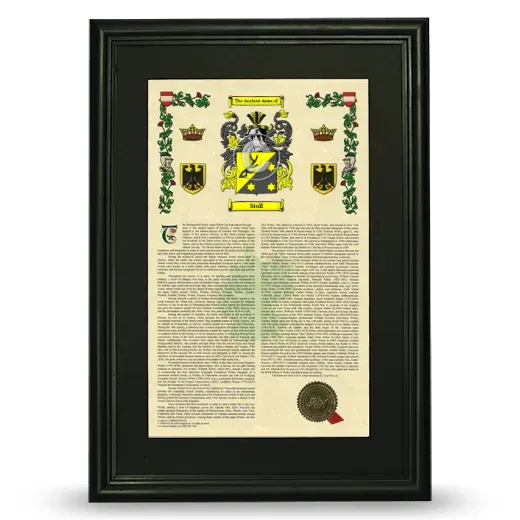 Stoll Deluxe Armorial Framed - Black