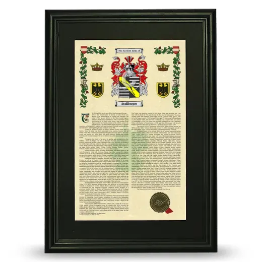 Stollberger Deluxe Armorial Framed - Black