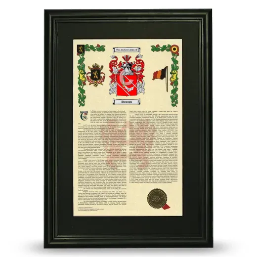 Stroops Deluxe Armorial Framed - Black