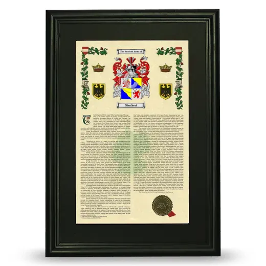 Stuckert Deluxe Armorial Framed - Black