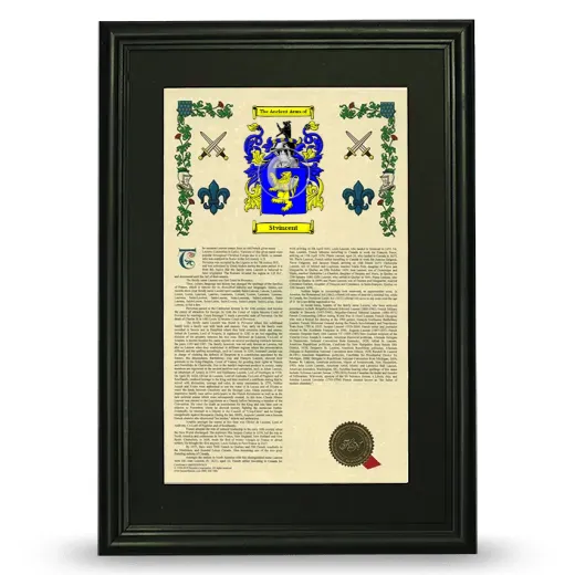 Stvincent Deluxe Armorial Framed - Black
