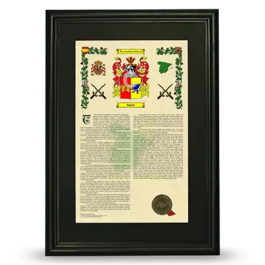 Suero Deluxe Armorial Framed - Black