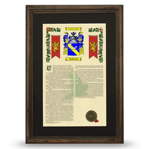 Sunderland Deluxe Armorial Framed - Brown