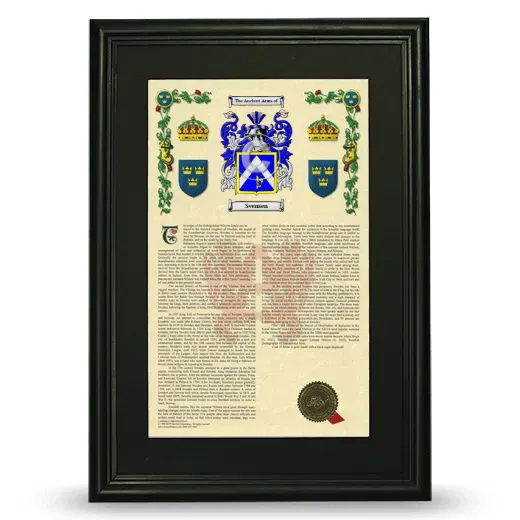 Svensen Deluxe Armorial Framed - Black