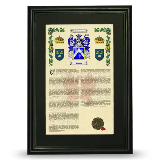 Swayne Deluxe Armorial Framed - Black