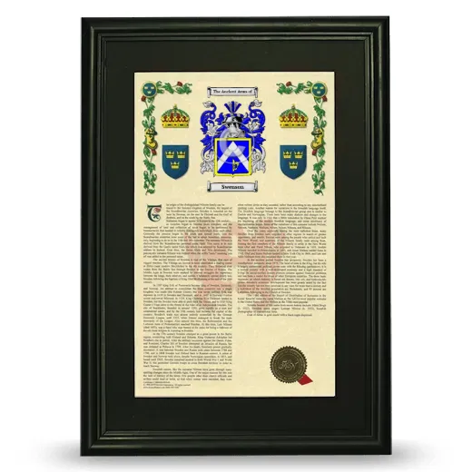 Swenson Deluxe Armorial Framed - Black