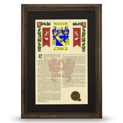 Swoboda Deluxe Armorial Framed - Brown