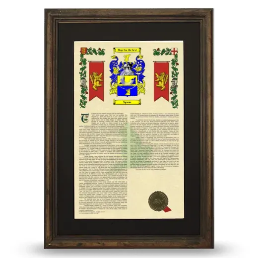 Syson Deluxe Armorial Framed - Brown