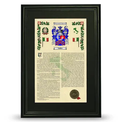 Taddeo Deluxe Armorial Framed - Black