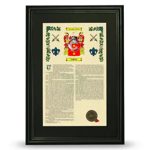 Taillefer Deluxe Armorial Framed - Black