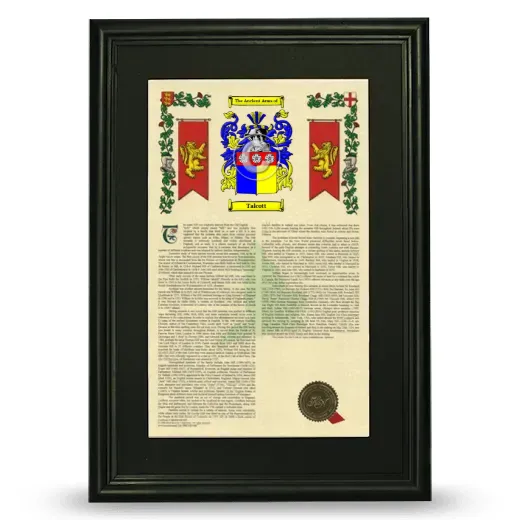 Talcott Deluxe Armorial Framed - Black