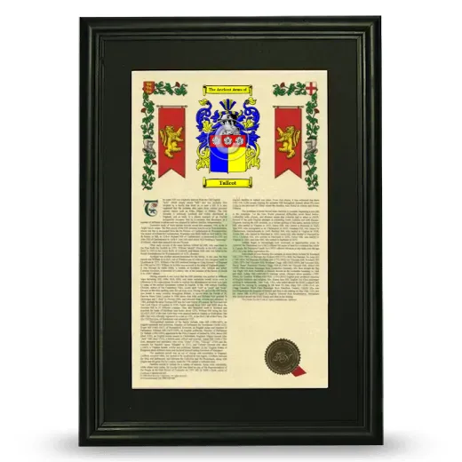 Tallcot Deluxe Armorial Framed - Black