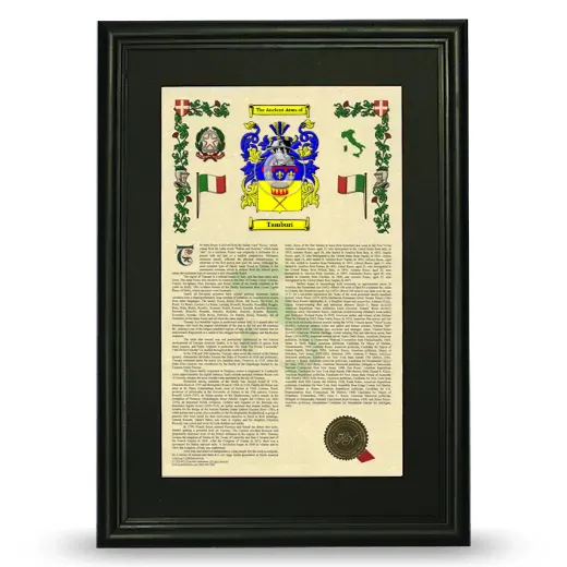 Tamburi Deluxe Armorial Framed - Black