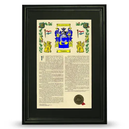 Tammen Deluxe Armorial Framed - Black