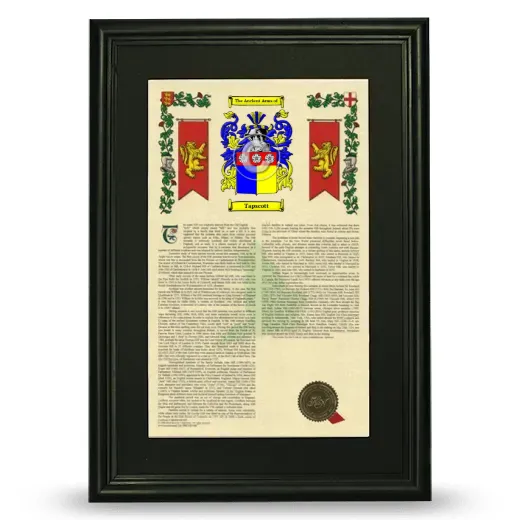 Tapscott Deluxe Armorial Framed - Black