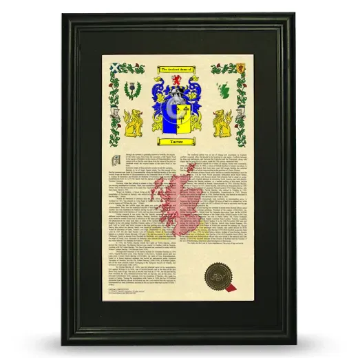 Tarver Deluxe Armorial Framed - Black