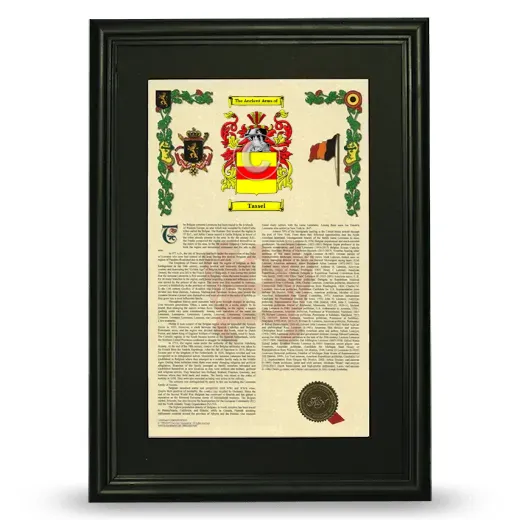 Tassel Deluxe Armorial Framed - Black