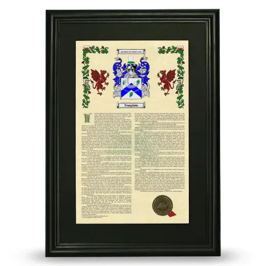 Templain Deluxe Armorial Framed - Black