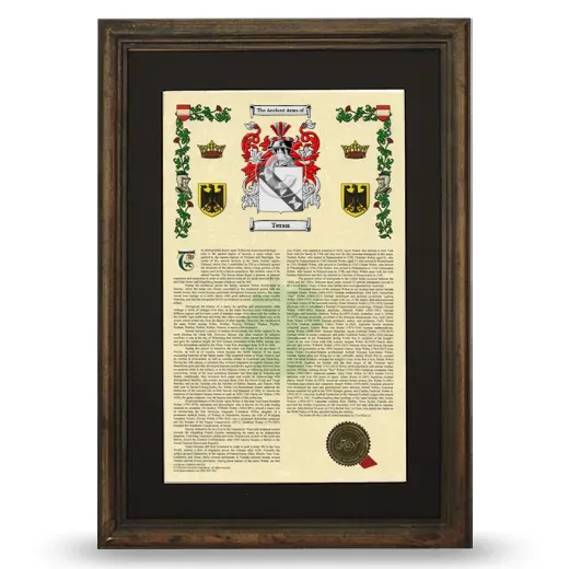 Teran Deluxe Armorial Framed - Brown